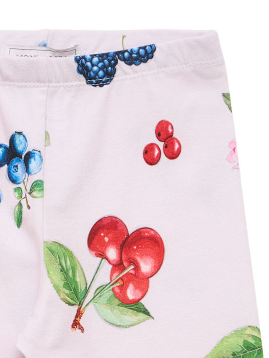 Monnalisa: Printed jersey leggings - Hellpink - kids-girls_1 | Luisa Via Roma