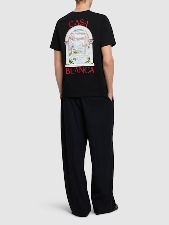 Casablanca: LVR Exclusive Le Passage print t-shirt - men_1 | Luisa Via Roma