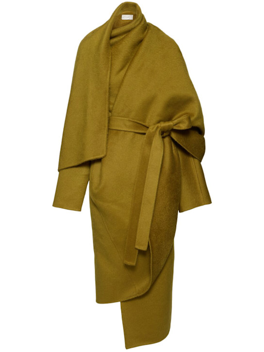 The Row: Jan long cashmere coat - Green - women_0 | Luisa Via Roma