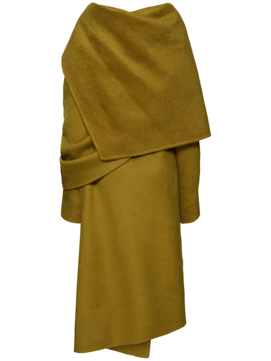 The Row: Jan long cashmere coat - Green - women_3 | Luisa Via Roma