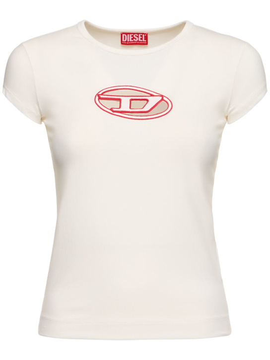 Diesel: T-Angie logo t-shirt - women_0 | Luisa Via Roma