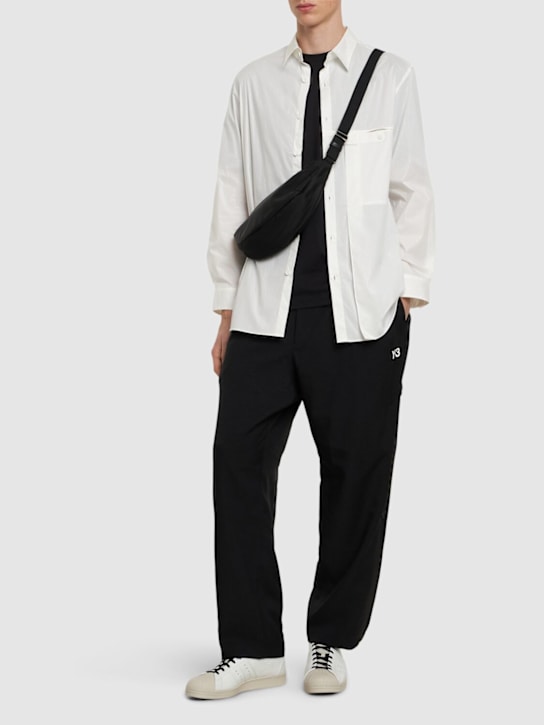 Y-3: 3S button pants - Black - men_1 | Luisa Via Roma