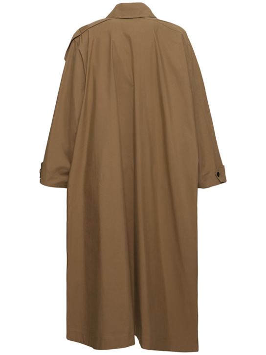 The Row: Aralia long cotton poplin trench coat - Beige - women_4 | Luisa Via Roma