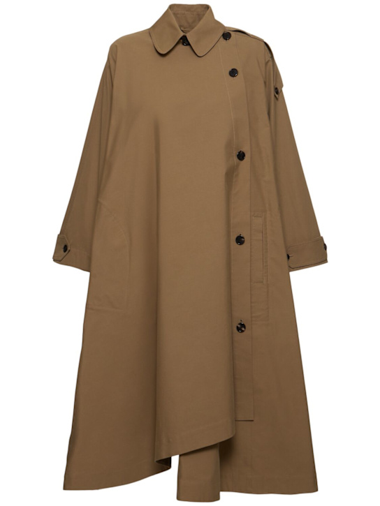 The Row: Aralia long cotton poplin trench coat - Beige - women_0 | Luisa Via Roma
