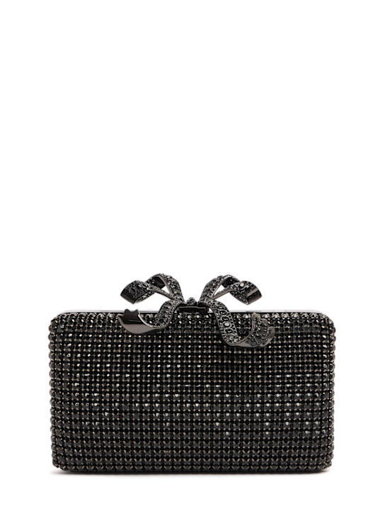 Self-portrait: Crystal box clutch - Black - women_0 | Luisa Via Roma