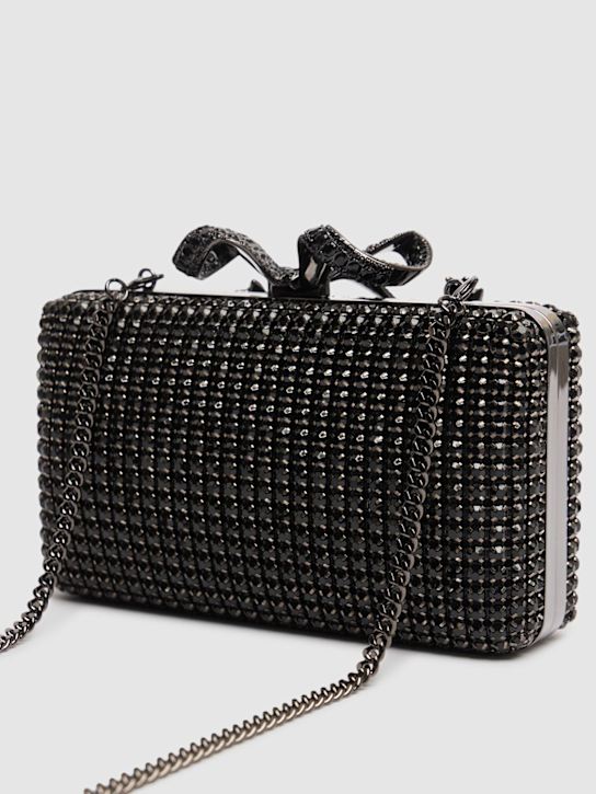 Self-portrait: Crystal box clutch - Black - women_5 | Luisa Via Roma