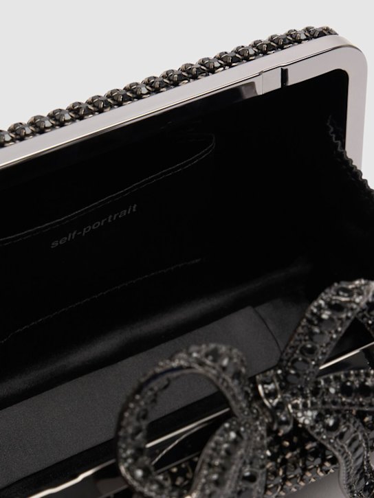 Self-portrait: Crystal box clutch - Black - women_6 | Luisa Via Roma