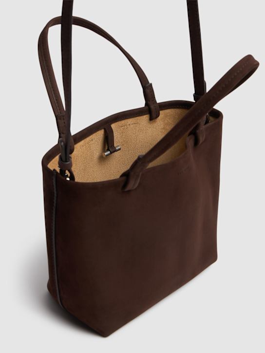 The Row: Small Park nubuck leather bag - Dark Mocha - women_6 | Luisa Via Roma