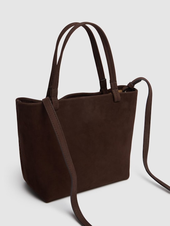 The Row: Small Park nubuck leather bag - Dark Mocha - women_5 | Luisa Via Roma