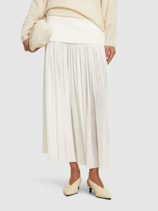 Jil Sander: 35mm Leather sling backs - Off White - women_1 | Luisa Via Roma