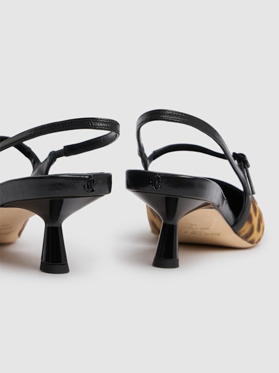 Jimmy Choo: 45mm Didi pony skin slingbacks - Orange/Brown - women_4 | Luisa Via Roma