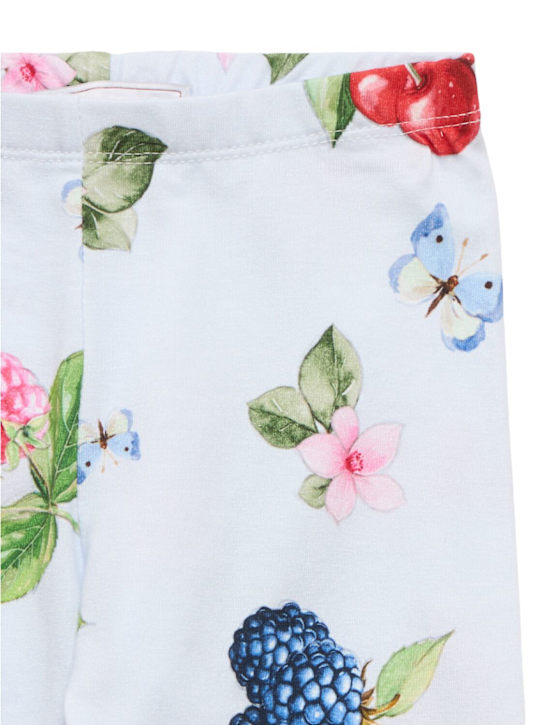 Monnalisa: Leggings in jersey stampato - Celeste - kids-girls_1 | Luisa Via Roma