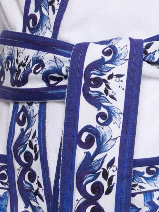 Dolce&Gabbana: Blue Mediterraneo bathrobe -  Mediterranean Blue - men_3 | Luisa Via Roma