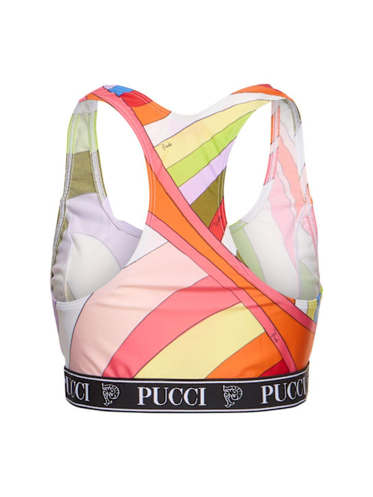 Pucci: Printed lycra crop top - Multicolor - women_3 | Luisa Via Roma