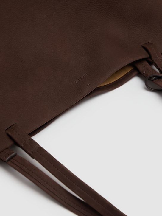 The Row: XL Park nubuck leather tote bag - Dark Mocha - women_3 | Luisa Via Roma