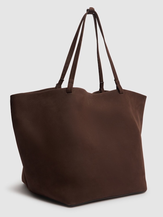 The Row: XL Park nubuck leather tote bag - Dark Mocha - women_2 | Luisa Via Roma