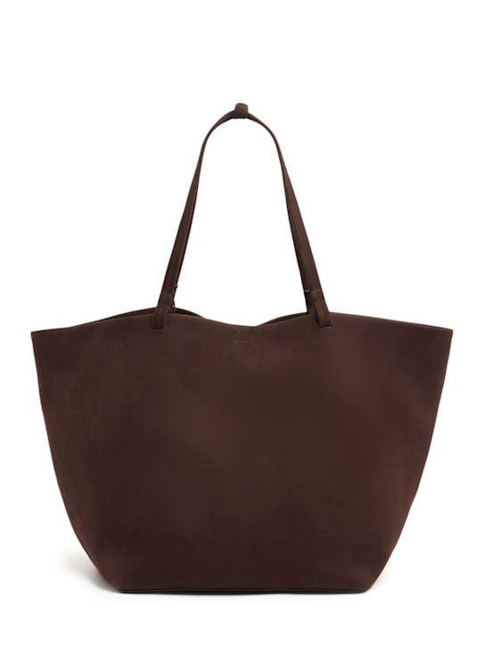 The Row: XL Park nubuck leather tote bag - Dark Mocha - women_0 | Luisa Via Roma