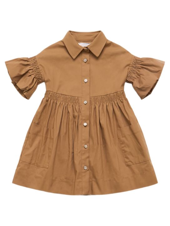 Monnalisa: Vestito chemisier Levantina - Marrone - kids-girls_0 | Luisa Via Roma