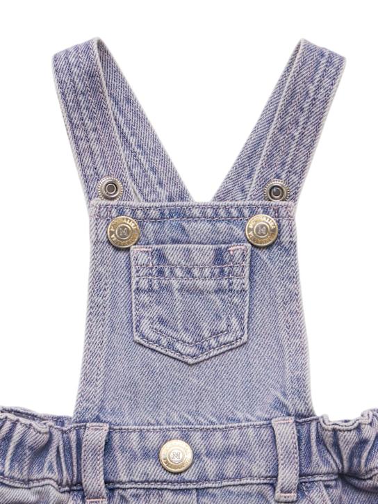Monnalisa: Denim overall dress - Blue - kids-girls_1 | Luisa Via Roma