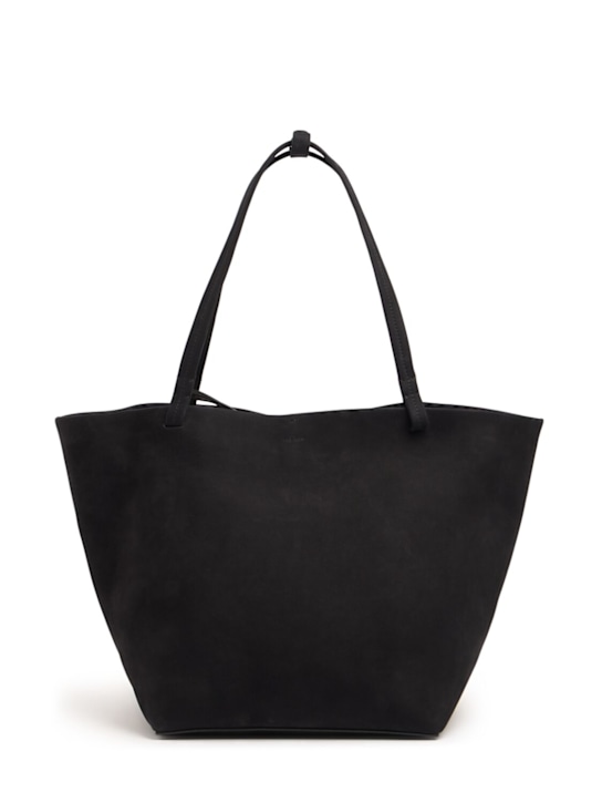 The Row: Park three nubuk leather tote bag - Black Ans - women_0 | Luisa Via Roma