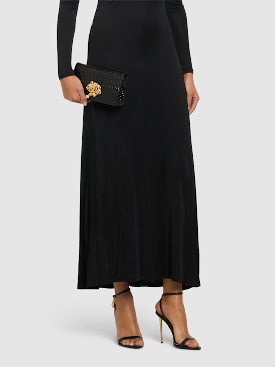 Roberto Cavalli: Single croc embossed leather bag - women_1 | Luisa Via Roma