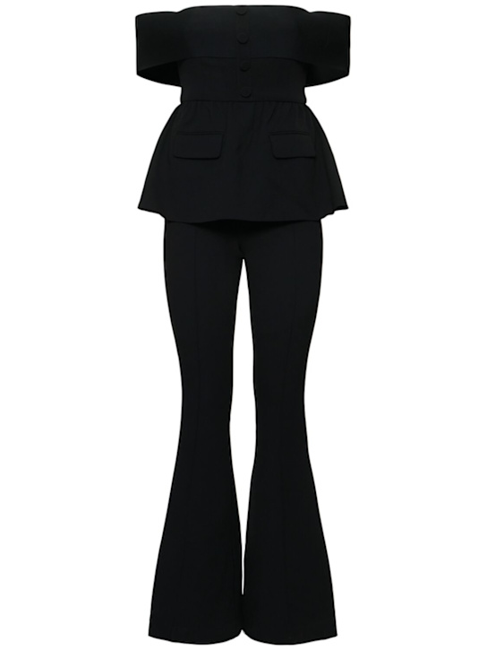 Self-portrait: Crepe off-the-shoulder jumpsuit - women_0 | Luisa Via Roma
