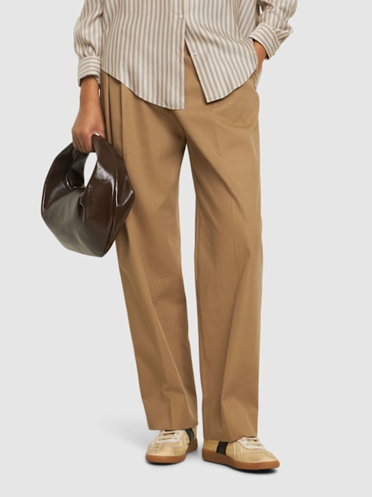 Maison Margiela: 20mm Replica leather & suede sneakers - women_1 | Luisa Via Roma