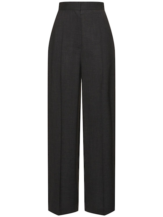 The Row: Pantalones anchos de lana - Gris - women_0 | Luisa Via Roma