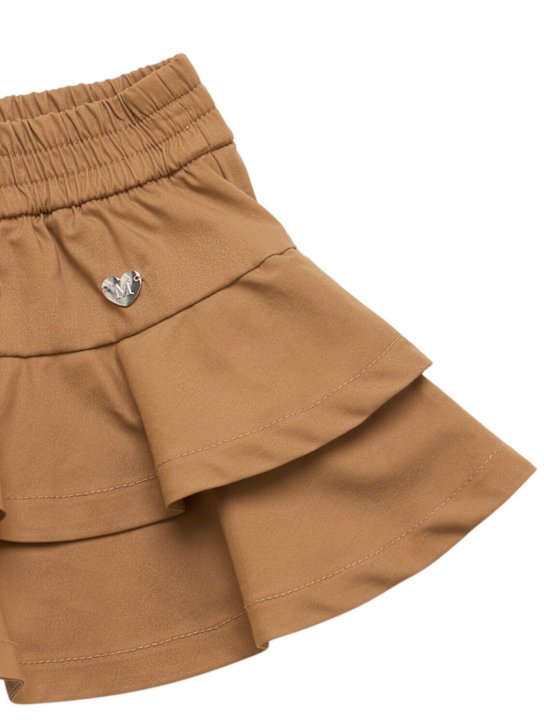 Monnalisa: レヴァンティーナ フリルミニスカート - ブラウン - kids-girls_1 | Luisa Via Roma
