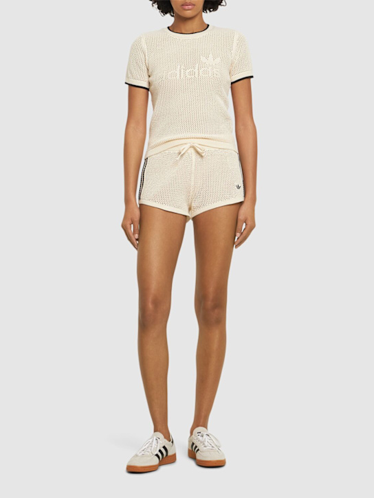 adidas Originals: Crochet t-shirt - women_1 | Luisa Via Roma