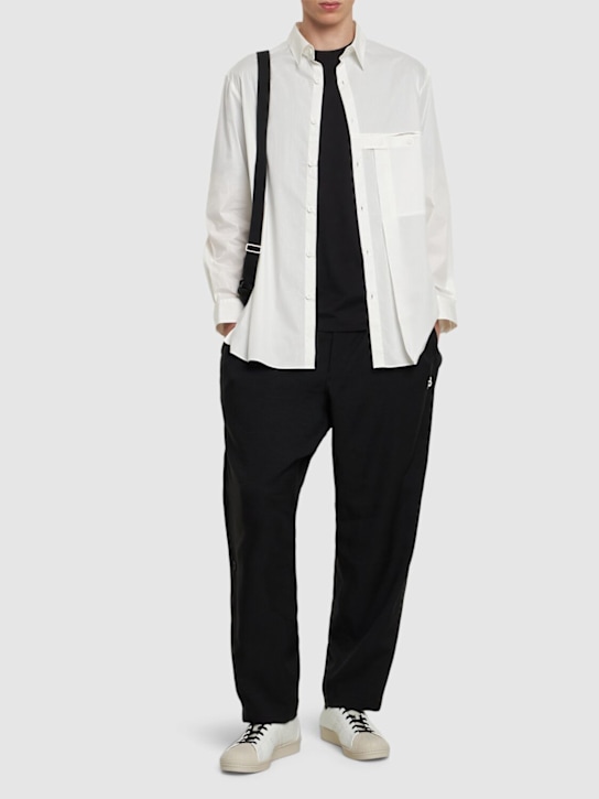 Y-3: Camicia con taschino - Bianco - men_1 | Luisa Via Roma