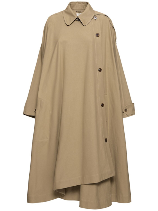 The Row: Aralia long gabardine trench coat - women_0 | Luisa Via Roma