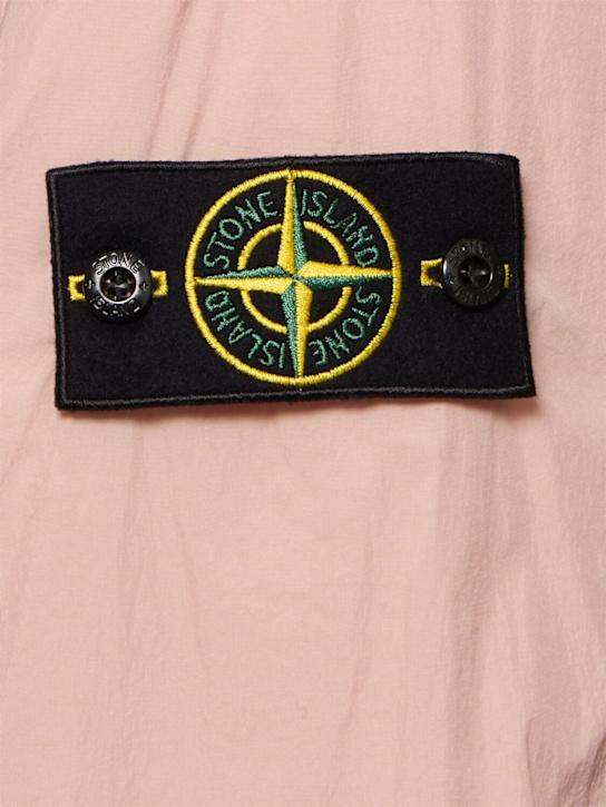 Stone Island: Short hooded parka - Antique Rose - men_4 | Luisa Via Roma