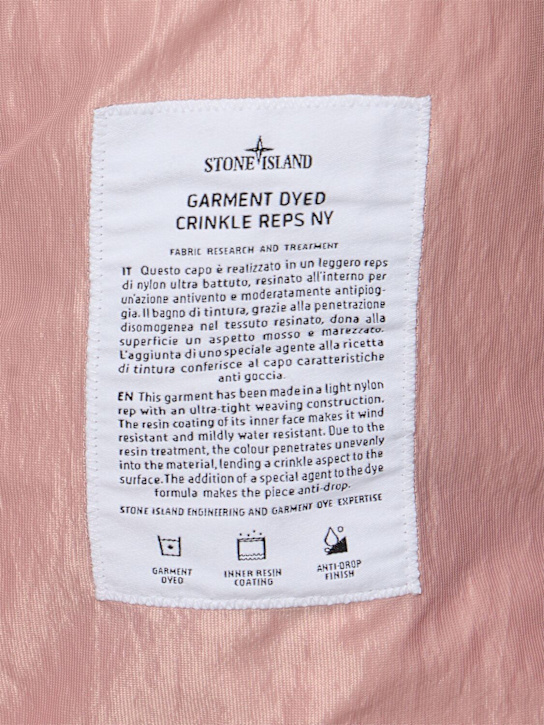 Stone Island: Short hooded parka - Antique Rose - men_5 | Luisa Via Roma