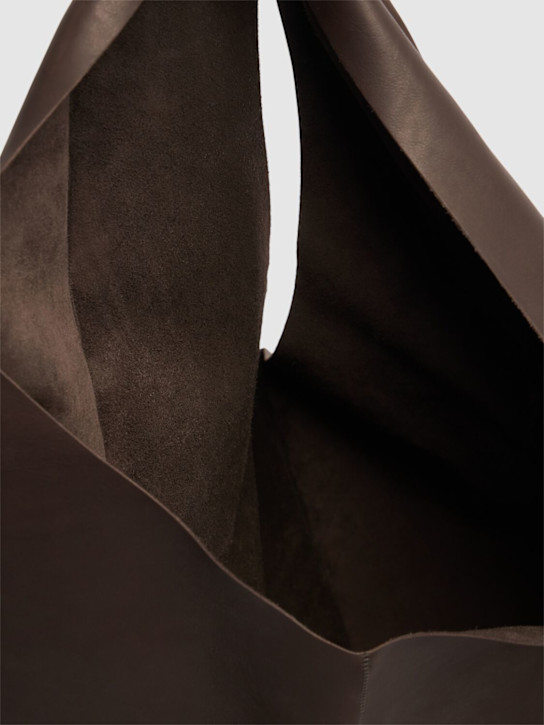 The Row: New bindle soft leather bag - Dark Brown - women_5 | Luisa Via Roma