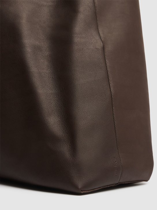 The Row: New bindle soft leather bag - Dark Brown - women_3 | Luisa Via Roma