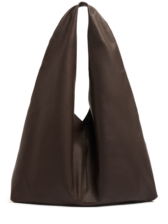 The Row: New bindle soft leather bag - Dark Brown - women_0 | Luisa Via Roma