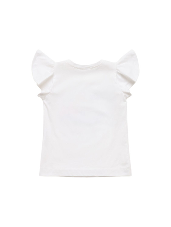 Monnalisa: T-shirt Alice in jersey con stampa - Bianco - kids-girls_2 | Luisa Via Roma