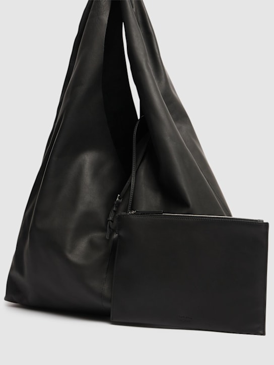 The Row: New bindle soft leather bag - Black - women_4 | Luisa Via Roma