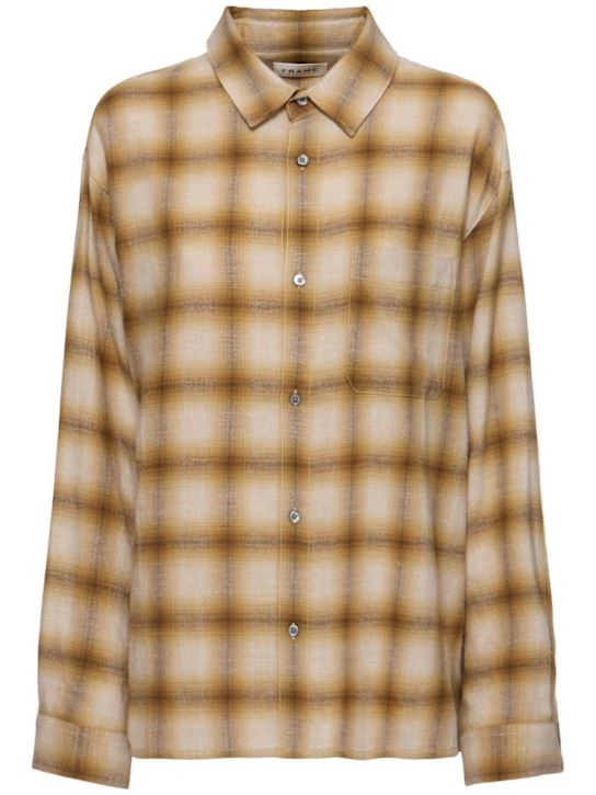 Frame: Lightweight plaid shirt - women_0 | Luisa Via Roma