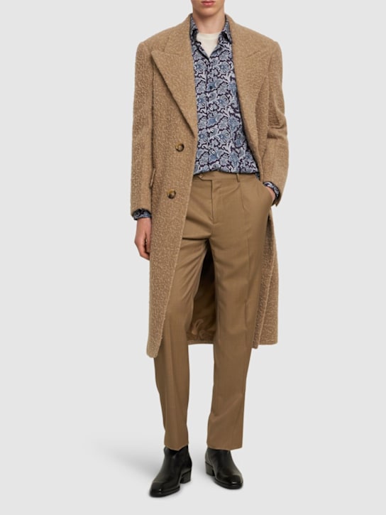 Etro: ウールプリーツパンツ - men_1 | Luisa Via Roma