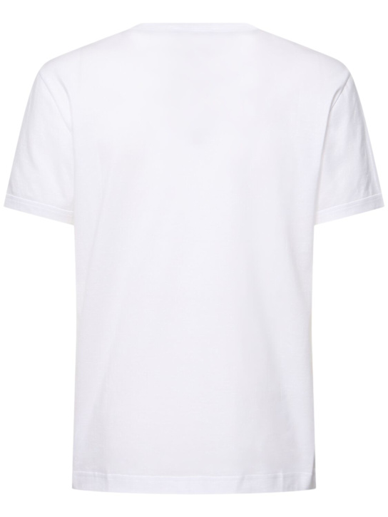 Dolce&Gabbana: Embroidered Bee and Crown cotton t-shirt - Optic White - men_3 | Luisa Via Roma