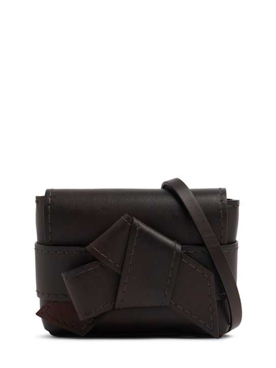 Acne Studios: Mini Musubi leather crossbody bag - women_0 | Luisa Via Roma