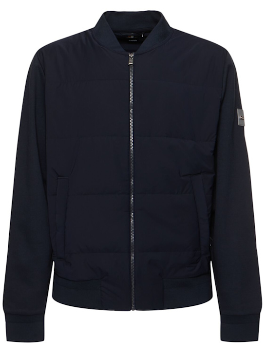 Boss: Skiles cotton & nylon puffer jacket - men_0 | Luisa Via Roma