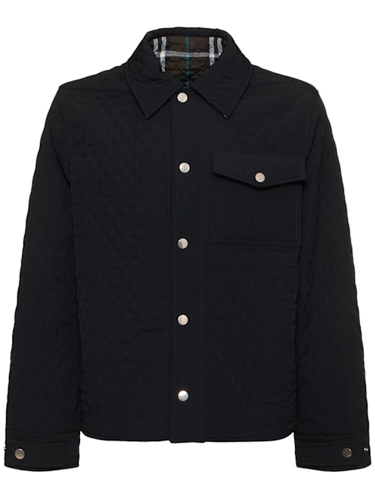 Burberry: Gesteppte Daunenjacke aus Nylon - men_0 | Luisa Via Roma