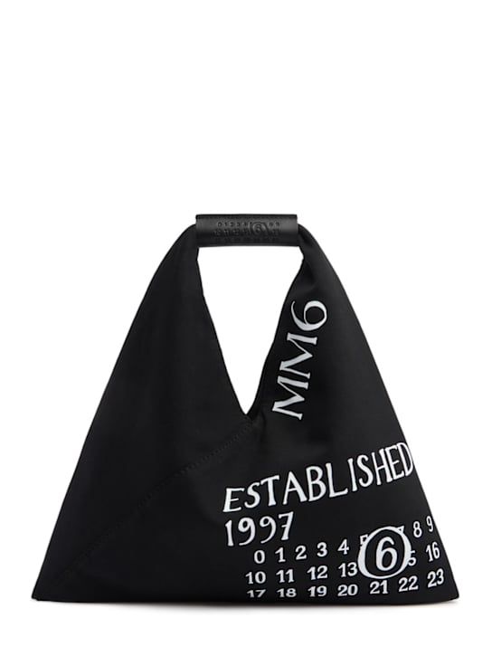 MM6 Maison Margiela: Mini Japanese jersey top handle bag - women_0 | Luisa Via Roma