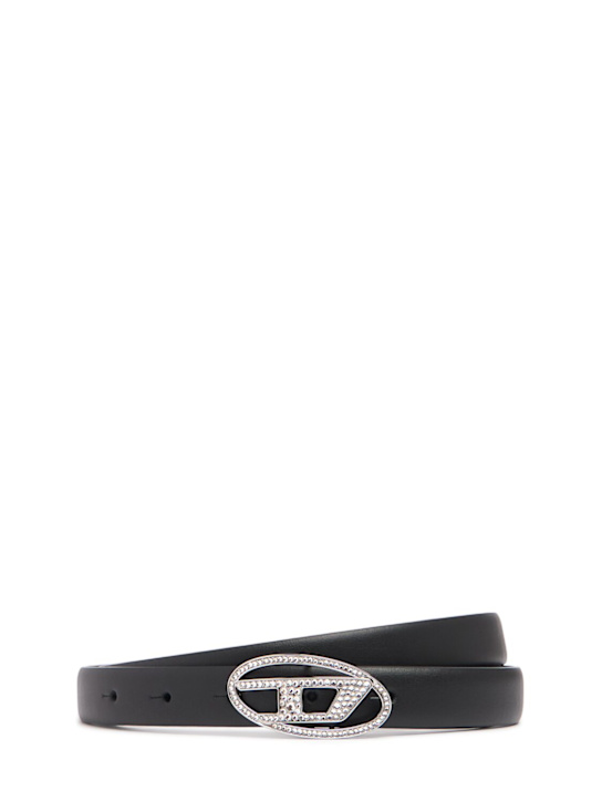 Diesel: 2cm 1DR strass leather belt - women_0 | Luisa Via Roma