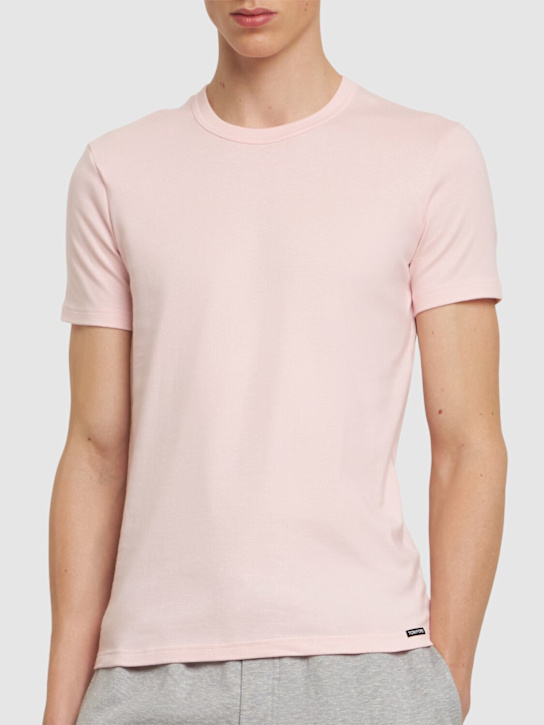Tom Ford: Cotton jersey crewneck t-shirt - Soft Pink - men_1 | Luisa Via Roma