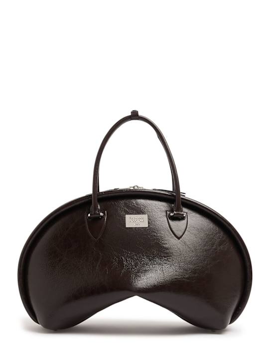 Acne Studios: Bowlina shiny crinkled leather bag - women_0 | Luisa Via Roma