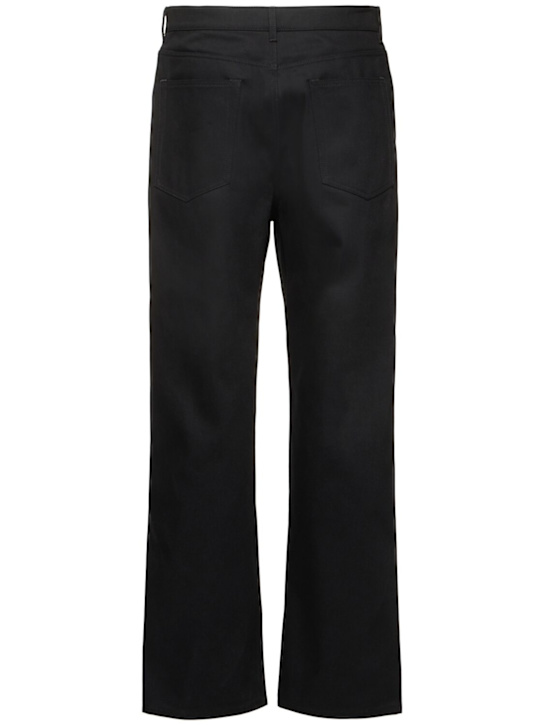 Jil Sander: Pantaloni in cotone texturizzato - Magnet - men_3 | Luisa Via Roma